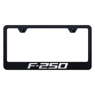 Autogold® - Rugged Black License Plate Frame with Laser Etched F-250 Logo