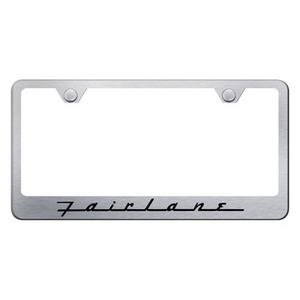 Autogold® - Brushed License Plate Frame with Laser Etched Fairlane Logo