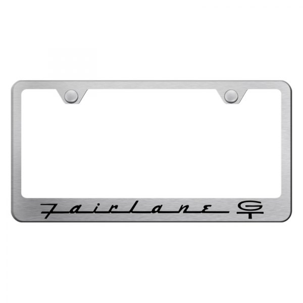 Autogold® - License Plate Frame with Laser Etched Fairlane GT Logo