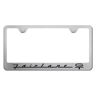 Autogold® - Brushed License Plate Frame with Laser Etched Fairlane GT Logo