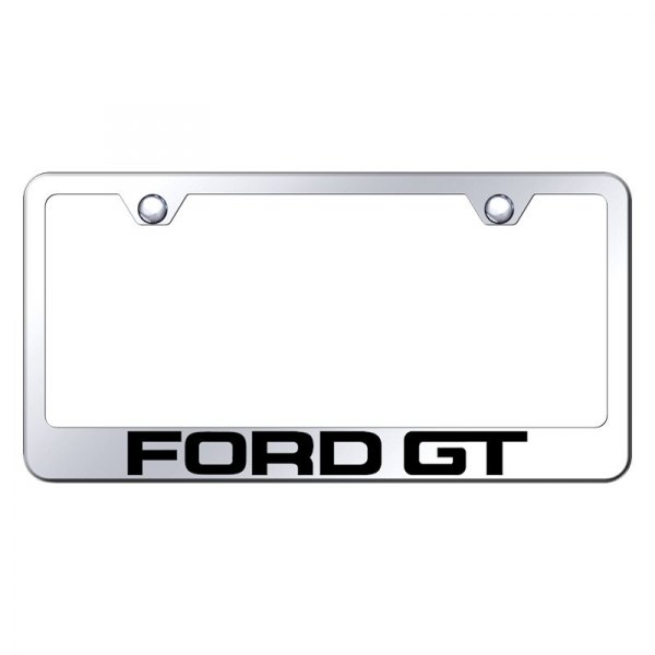 Ford Logo Chrome Plated Metal License Plate Frame Holder 