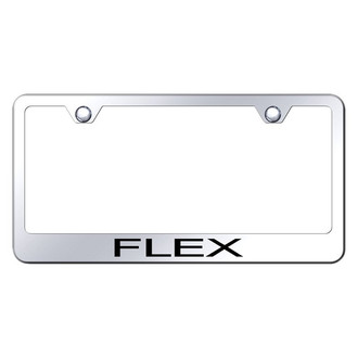 Autogold® - Chrome License Plate Frame with Laser Etched Flex Logo