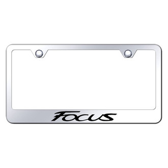 Autogold® - Chrome License Plate Frame with Laser Etched Focus Logo