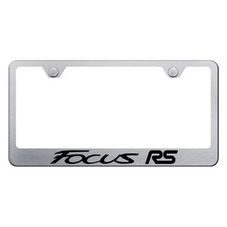 Autogold® - Brushed License Plate Frame with Laser Etched Focus RS Logo