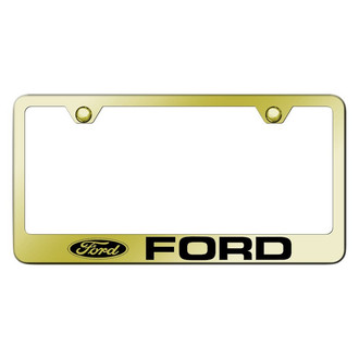 Autogold® - Gold License Plate Frame with Laser Etched Ford Logo