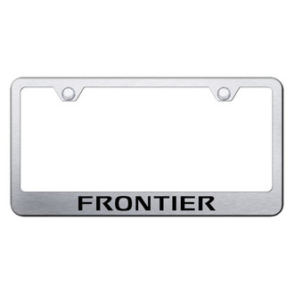 Autogold® - Brushed License Plate Frame with Laser Etched Frontier Logo
