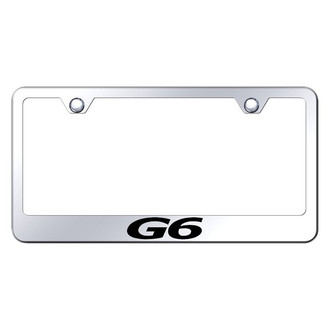 Autogold® - Chrome License Plate Frame with Laser Etched G6 Logo
