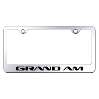 Autogold® - Chrome License Plate Frame with Laser Etched Grand Am Logo