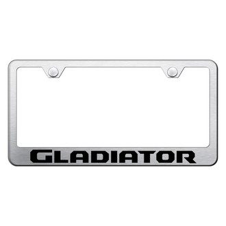 Autogold® - Brushed License Plate Frame with Laser Etched Gladiator Logo