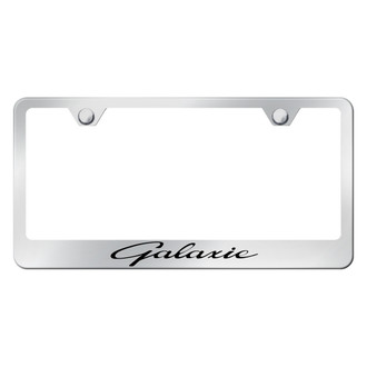 Autogold® - Chrome License Plate Frame with Laser Etched Galaxie Logo