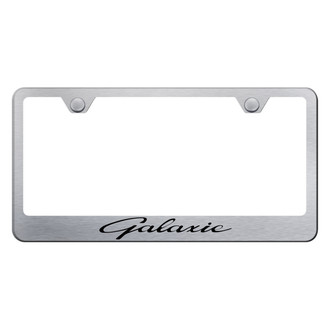 Autogold® - Brushed License Plate Frame with Laser Etched Galaxie Logo