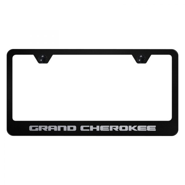 Autogold® - License Plate Frame with Laser Etched Grand Cherokee Logo