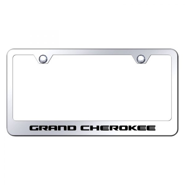 Autogold® - License Plate Frame with Laser Etched Grand Cherokee Logo
