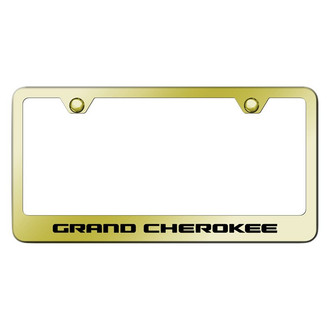 Autogold® - Gold License Plate Frame with Laser Etched Grand Cherokee Logo