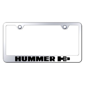 Autogold® - Chrome License Plate Frame with Laser Etched Hummer H3 Logo