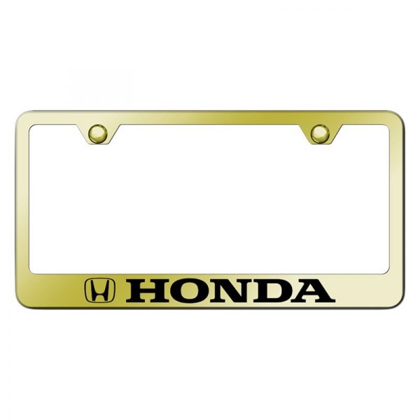 Autogold® - License Plate Frame with Laser Etched Honda Logo