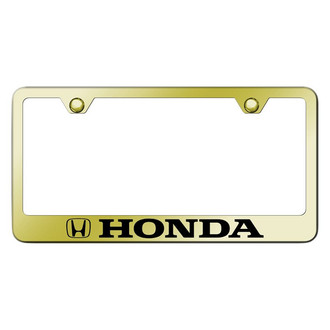 Autogold® - Gold License Plate Frame with Laser Etched Honda Logo