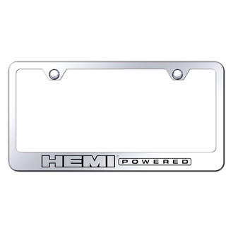 Autogold® - Chrome License Plate Frame with Laser Etched HEMI Powered Logo