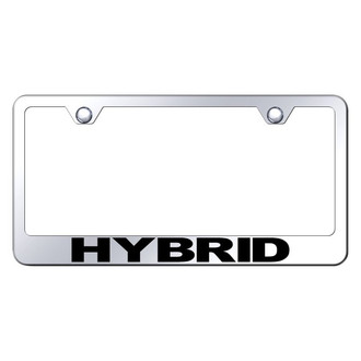 Autogold® - Chrome License Plate Frame with Laser Etched Hybrid Logo