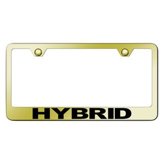 Autogold® - Gold License Plate Frame with Laser Etched Hybrid Logo