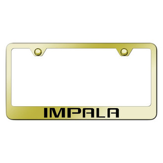 Autogold® - Gold License Plate Frame with Laser Etched Impala Logo