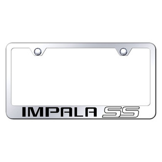 Autogold® - Chrome License Plate Frame with Laser Etched Impala SS Logo