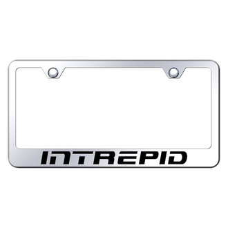 Autogold® - Chrome License Plate Frame with Laser Etched Intrepid Logo