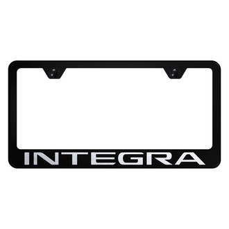 Autogold® - Black License Plate Frame with Laser Etched Integra