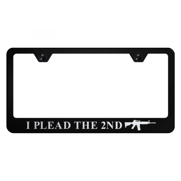 Autogold® - License Plate Frame with Laser Etched I Plead The 2nd Logo