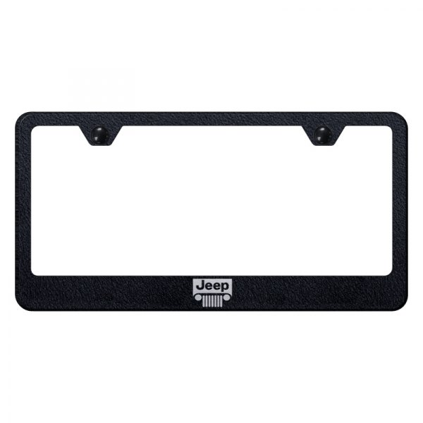 Autogold® - License Plate Frame with Laser Etched Jeep Grille Logo