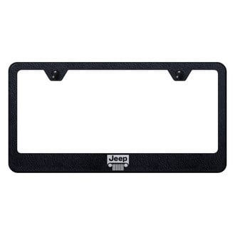 Autogold® - License Plate Frame with Laser Etched Jeep Grille Logo