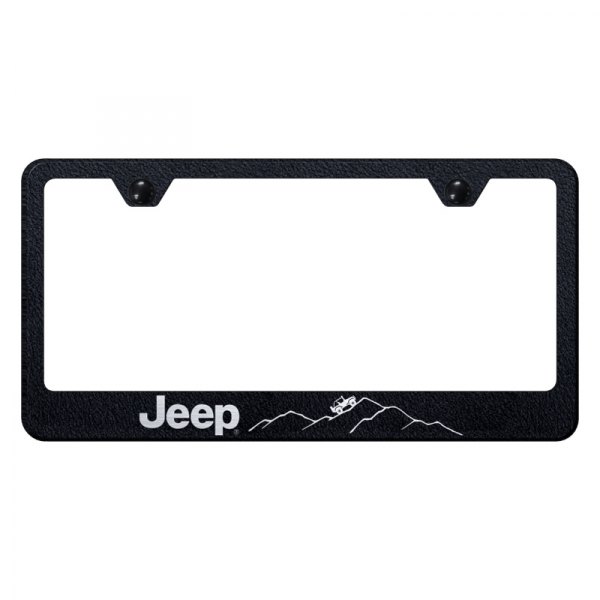 Autogold® - License Plate Frame with Laser Etched Jeep Mountain Logo