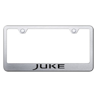 Autogold® - Brushed License Plate Frame with Laser Etched Juke Logo