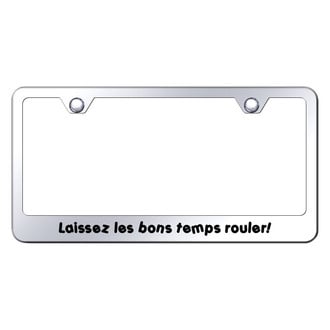 Autogold® - Chrome License Plate Frame with Laser Etched Laissez Logo