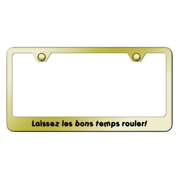 Autogold® - License Plate Frame with Laser Etched Laissez Logo