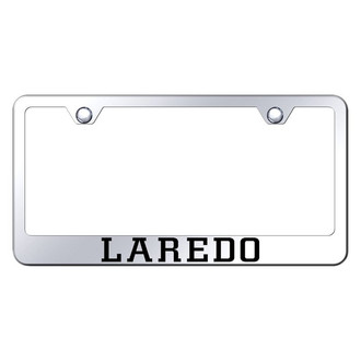 Autogold® - Chrome License Plate Frame with Laser Etched Laredo Logo