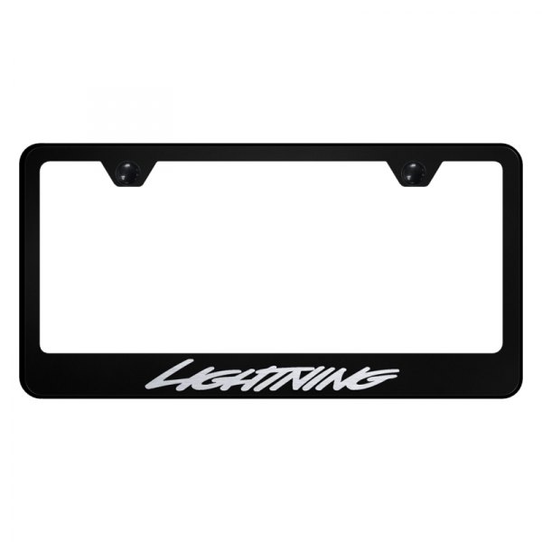 Autogold® - License Plate Frame with Laser Etched Lightning Logo