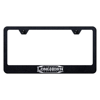 Autogold® - Rugged Black License Plate Frame with Longhorn Limited Edition