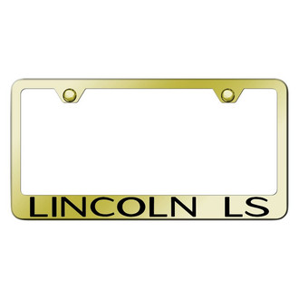 Autogold® - Gold License Plate Frame with Laser Etched Lincoln LS Logo