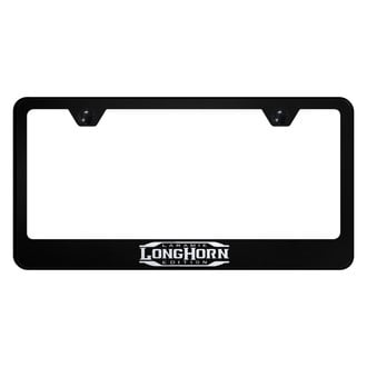 Autogold® - License Plate Frame with Laser Etched Longhorn Laramie Logo