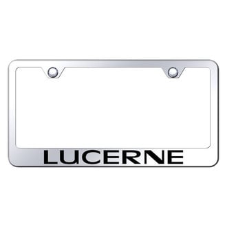 Autogold® - Chrome License Plate Frame with Laser Etched Lucerne Logo