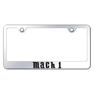 Autogold® - Chrome License Plate Frame with Laser Etched Mach 1 Logo