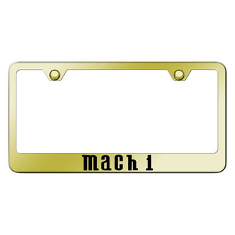 Autogold® - Gold License Plate Frame with Laser Etched Mach 1 Logo