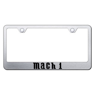 Autogold® - Brushed License Plate Frame with Laser Etched Mach 1 Logo