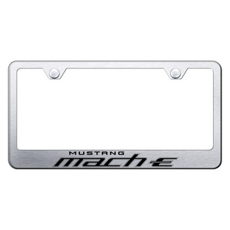 Autogold® - Brushed License Plate Frame with Laser Etched Mach-E Logo