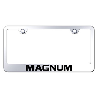 Autogold® - Chrome License Plate Frame with Laser Etched Magnum Logo