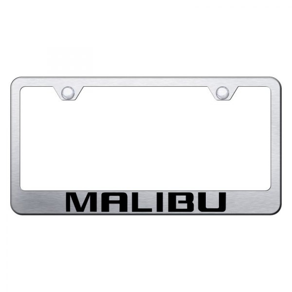 Autogold® - License Plate Frame with Laser Etched Malibu Logo