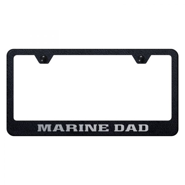 Autogold® - License Plate Frame with Laser Etched Marine Dad Logo