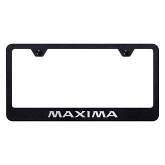 Autogold® - Rugged Black License Plate Frame with Laser Etched Maxima Logo
