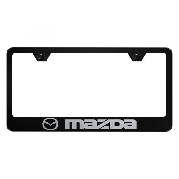 Autogold® License Plate Frame with Laser Etched Mazda Logo
